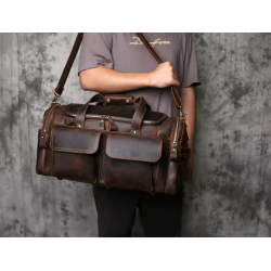 Brun weekendbag