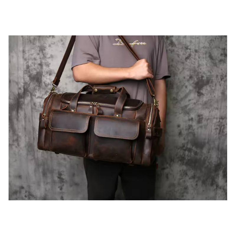 Brun weekendbag